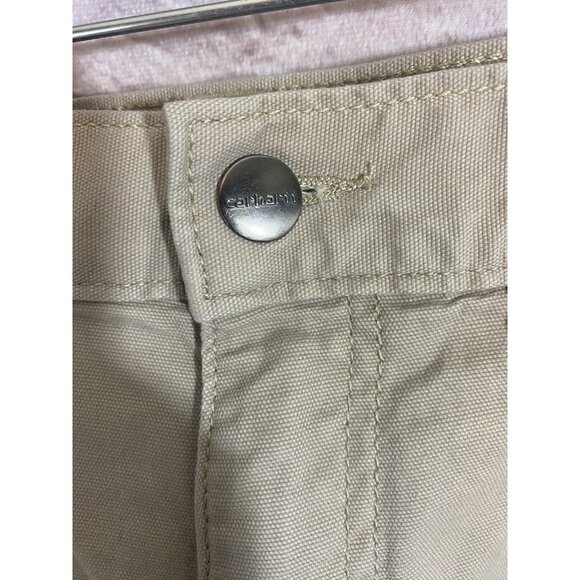 Carhartt Mens Rugged Flex Relaxed Fit Canvas Work Short Khaki Size 44 - Picture 8 of 11